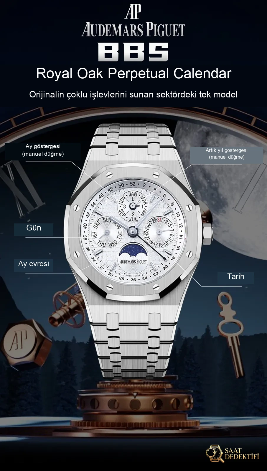 Audemars Piguet replikada yeni bir zirve: BBS Factory 2025 iddialı sunumuyla karşınızda — Royal Oak Perpetual Calendar V2 yükseltilmiş sürüm, replikanın zirvesini yeniden tanımlıyor! - Mekanizma Regülatör ve Sapma Ayar Bloğu