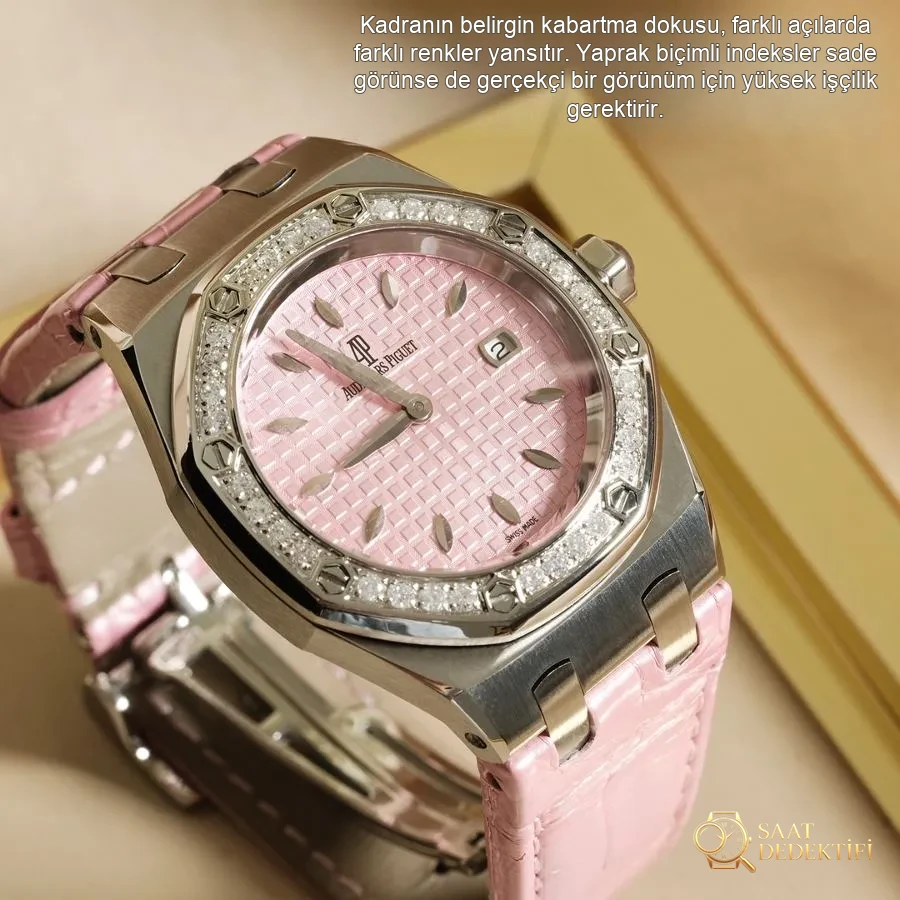 Audemars Piguet Royal Oak Ref. 67601 kuvars kadın saati (Pembe) - Tanrıçanıza