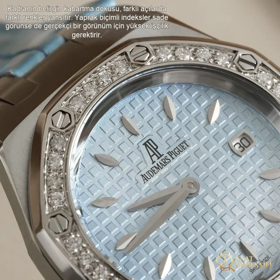Audemars Piguet Royal Oak serisi model 67601 kuvars kol saati (mavi) - İlahınıza