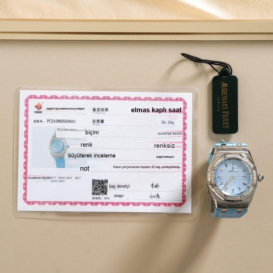Audemars Piguet Royal Oak serisi model 67601 kuvars kol saati (mavi) - İlahınıza "Sevgililer Günü" hediyesi — 10. fotoğraf