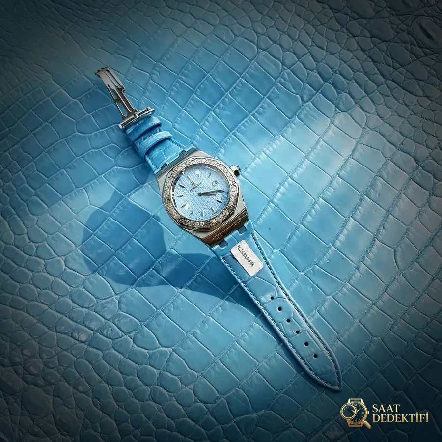 Audemars Piguet Royal Oak serisi model 67601 kuvars kol saati (mavi) - İlahınıza