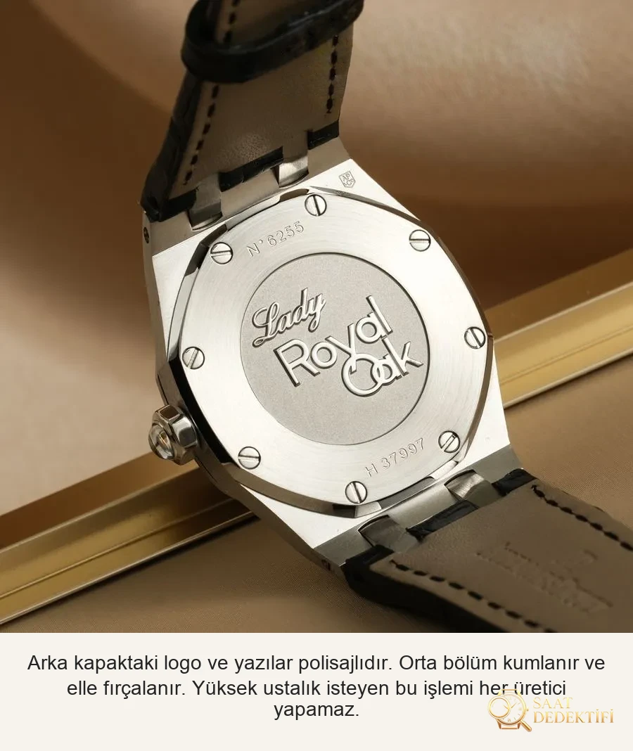 Audemars Piguet Royal Oak serisi model 67601 kuvars kol saati (siyah) - tanrıçaya "Sevgililer Günü" hediyesi - görsel 7