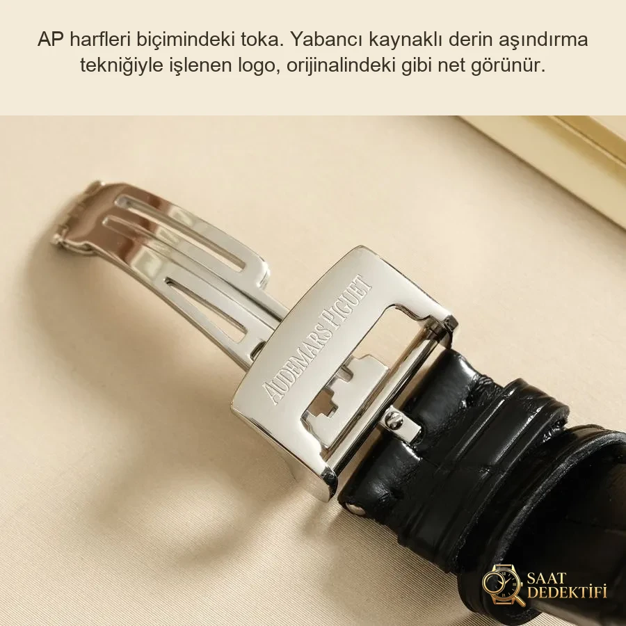 Audemars Piguet Royal Oak serisi model 67601 kuvars kol saati (siyah) - tanrıçaya "Sevgililer Günü" hediyesi - görsel 8
