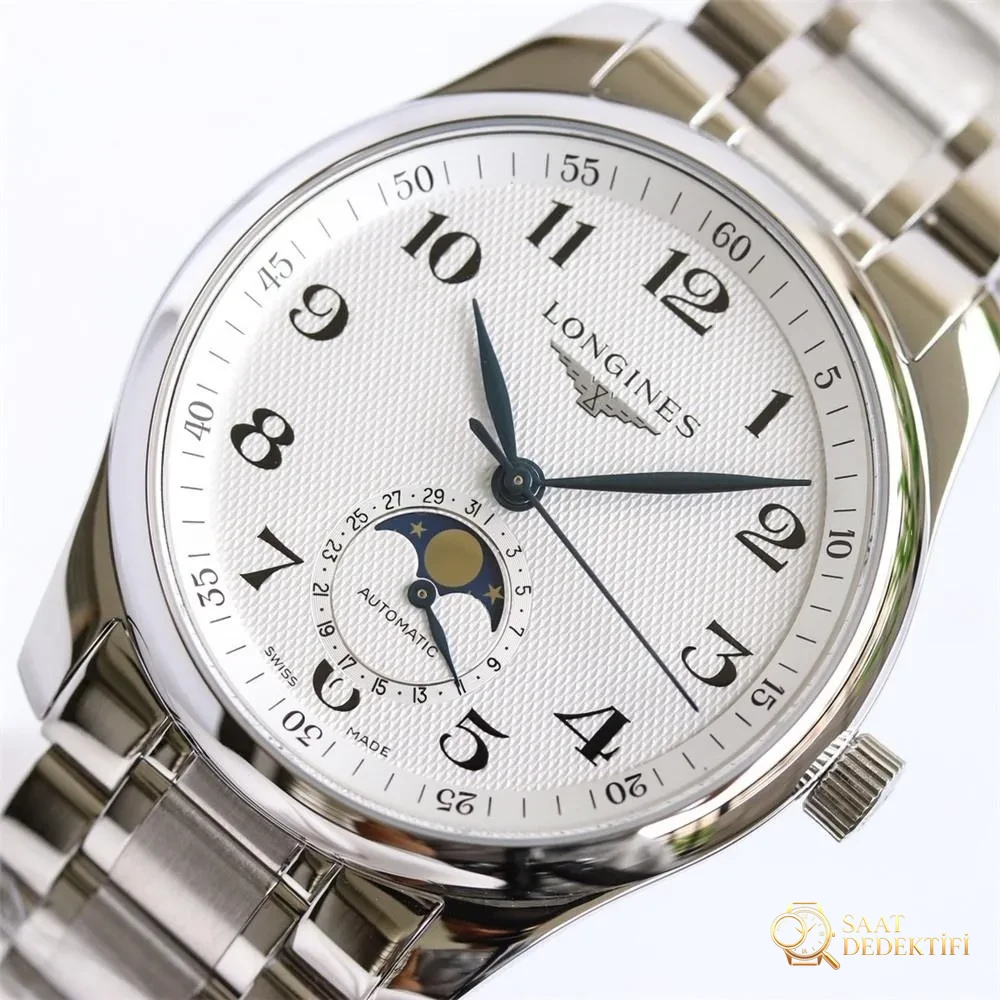 Ayda bir tam tur: GF Factory Longines Master Collection Ay Evreli 40 mm üzerine sohbet - Makro Kadran ve İndeks İşçiliği