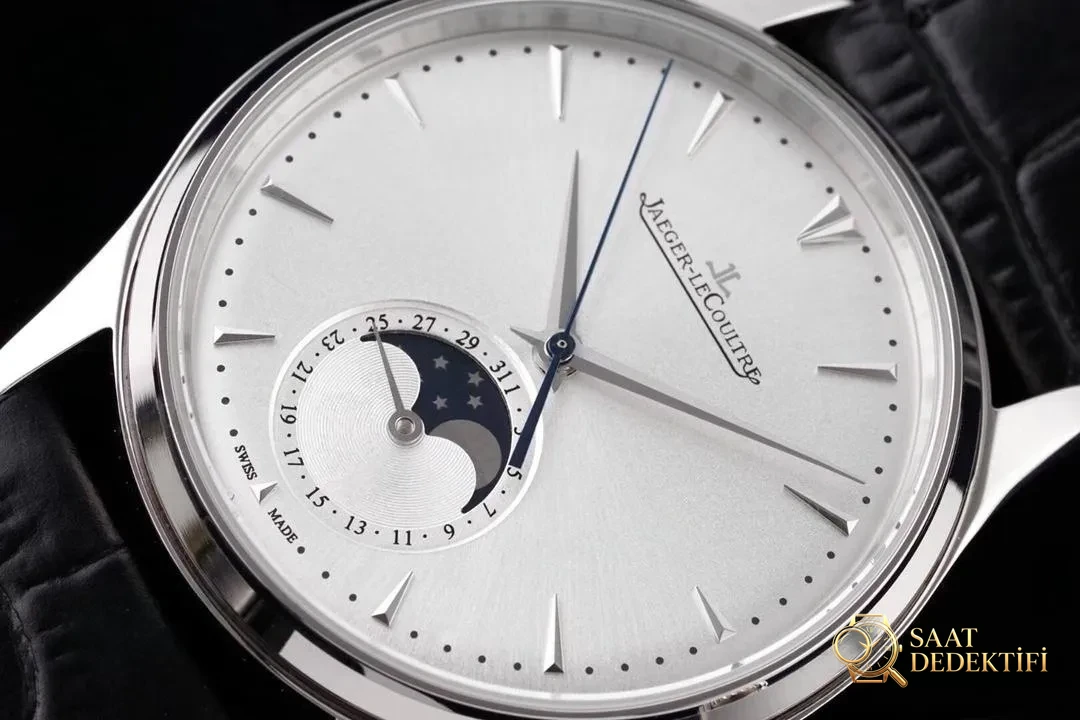 AZ Factory Jaeger-LeCoultre Ay Evreli Master 1368420 Beyaz Kadran - Kadran Detayı ve Bezel İşçiliği