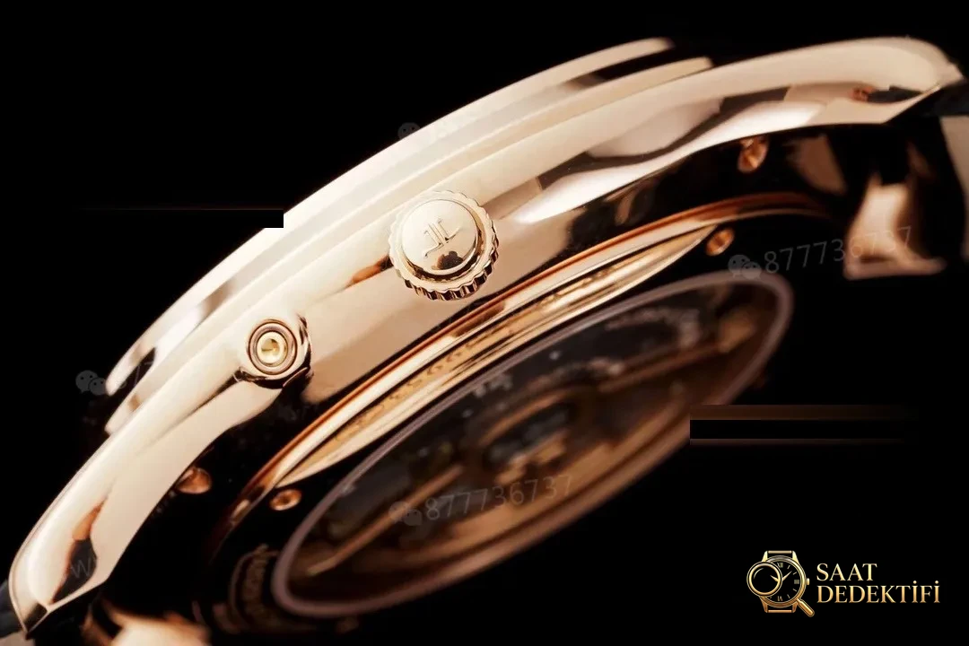 AZ Factory Jaeger-LeCoultre Master q1362520 quadrante bianco in oro rosa con fasi lunari - Quadrante macro e indice di lavoro