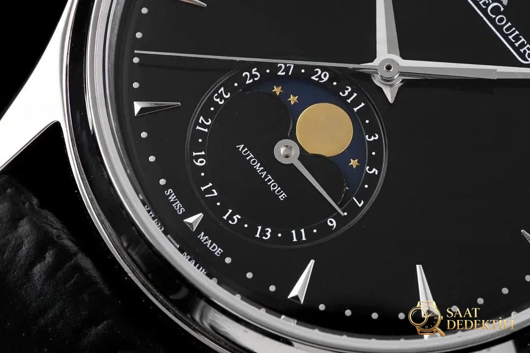 AZ Factory Jaeger-LeCoultre Ay Evreli Master q1368470 Siyah Kadran - Kasa Profili ve Kurma Kolu İncelemesi