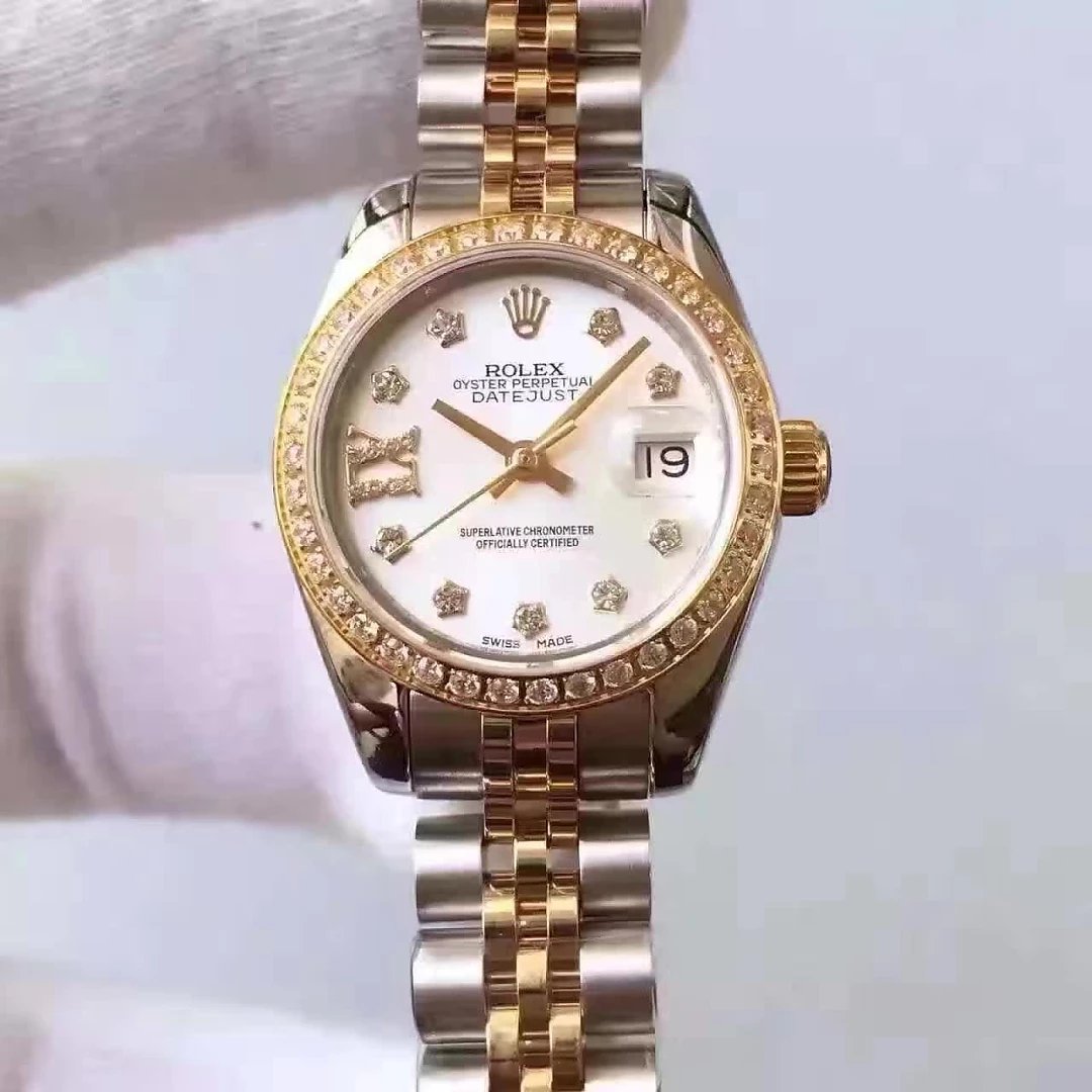 İki Renk 33mm Lady Rolex Datejust