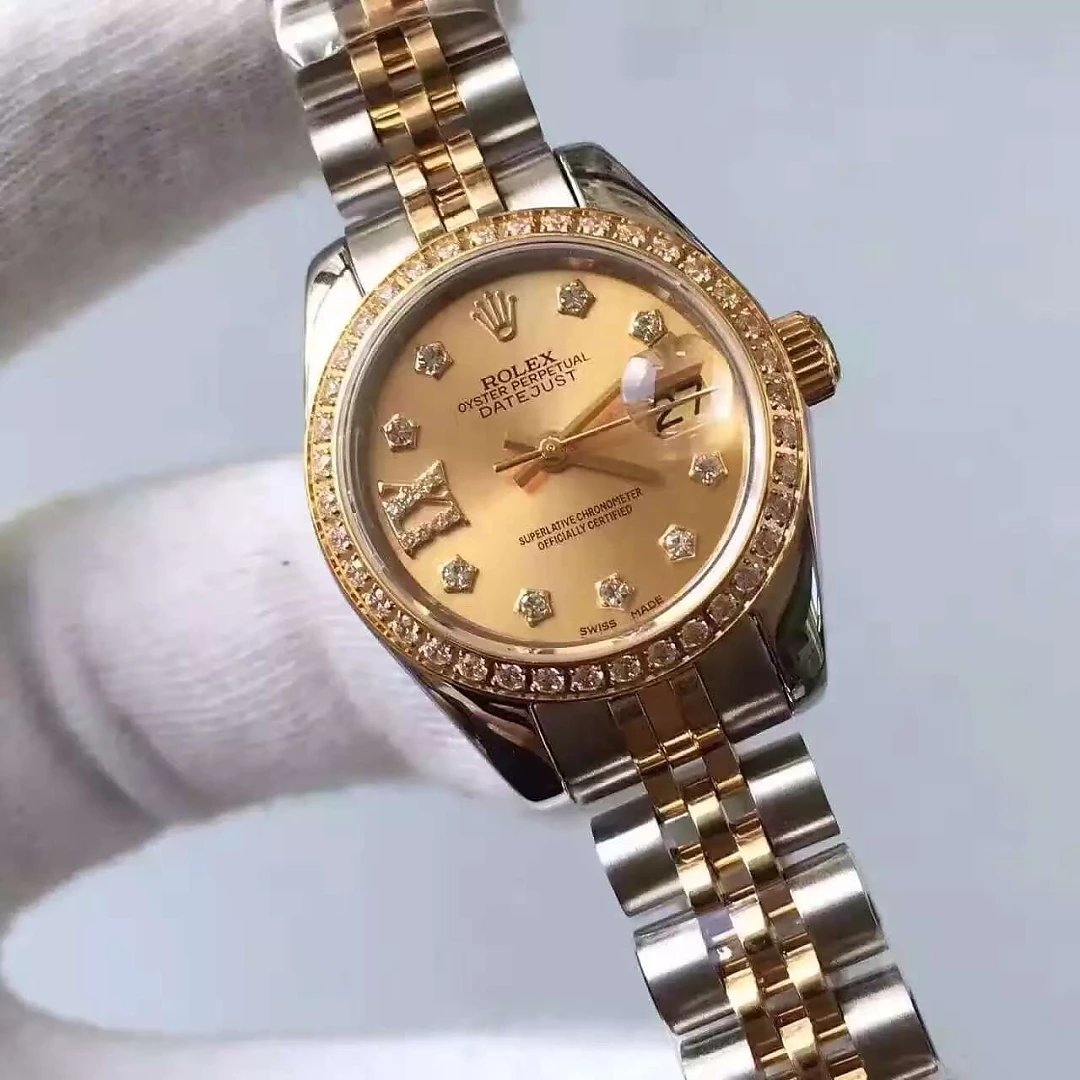 Pırlantalı Altın Rengi 33mm Datejust Rolex