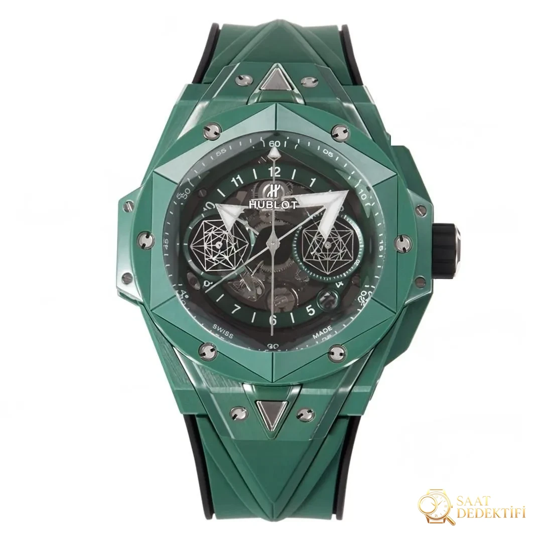 BBF Factory Hublot Big Bang Tattoo İkinci Nesil Yeşil Seramik: İşçilik Detayları Bir Bakışta Replika mı? - Kadran Detayı ve Bezel İşçiliği