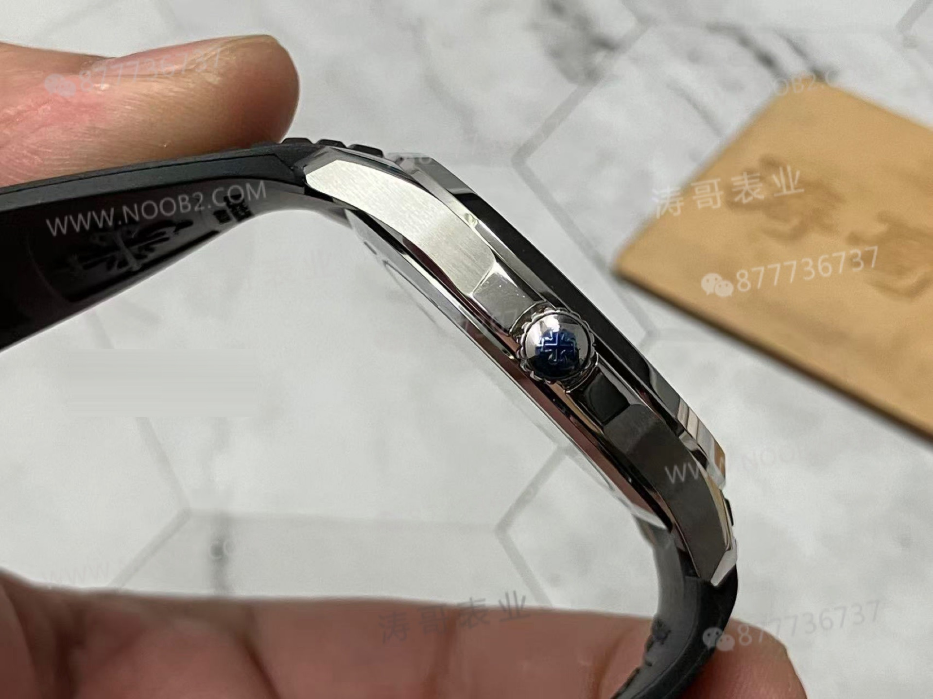 BBF Factory Patek Philippe 5167A siyah Aquanaut, tek parça 324 mekanizması ve SW kadranıyla tam modifiye: 3K Factory'i alt eder mi? — 12. fotoğraf