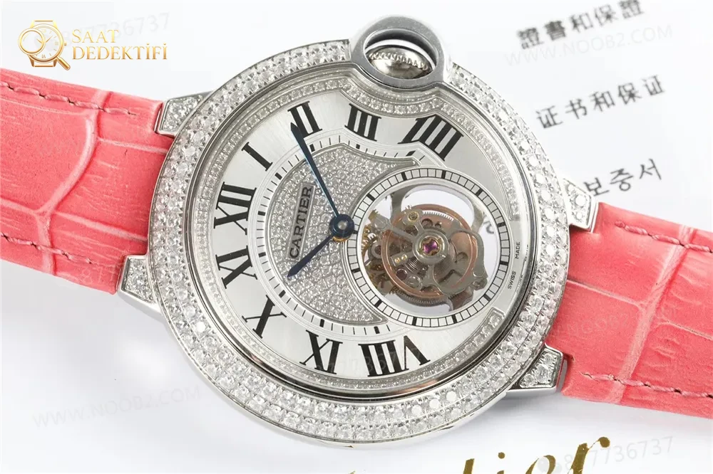BBR Cartier Ballon Bleu Tourbillon 39 mm Kadın HPI00716 - Kadran Detayı ve Bezel İşçiliği