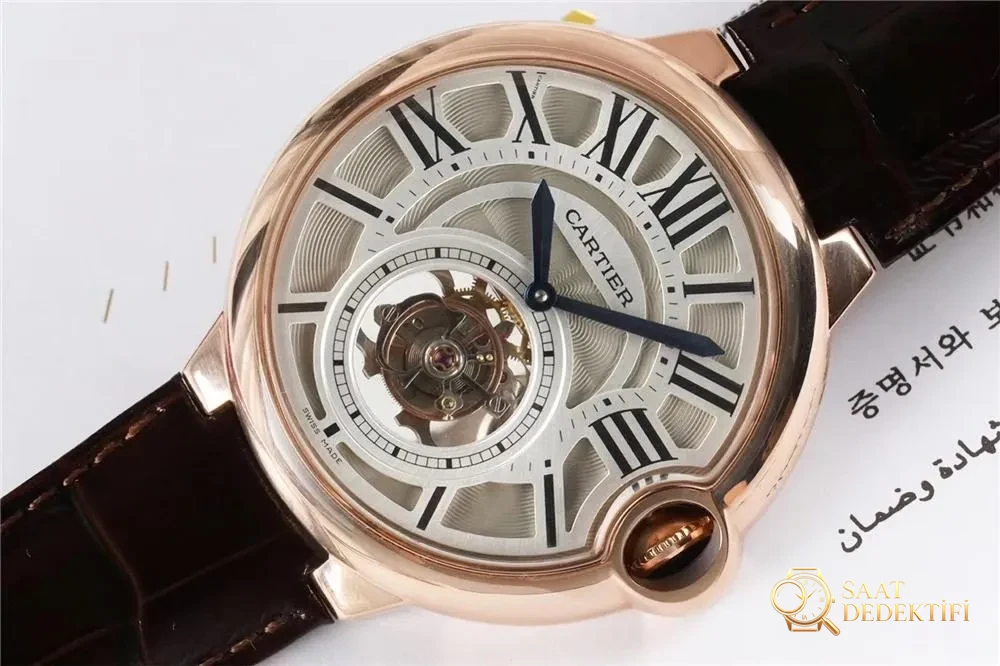 BBR Cartier Ballon Bleu Tourbillon Erkek W6920021 Saat İncelemesi - Makro Kadran ve İndeks İşçiliği