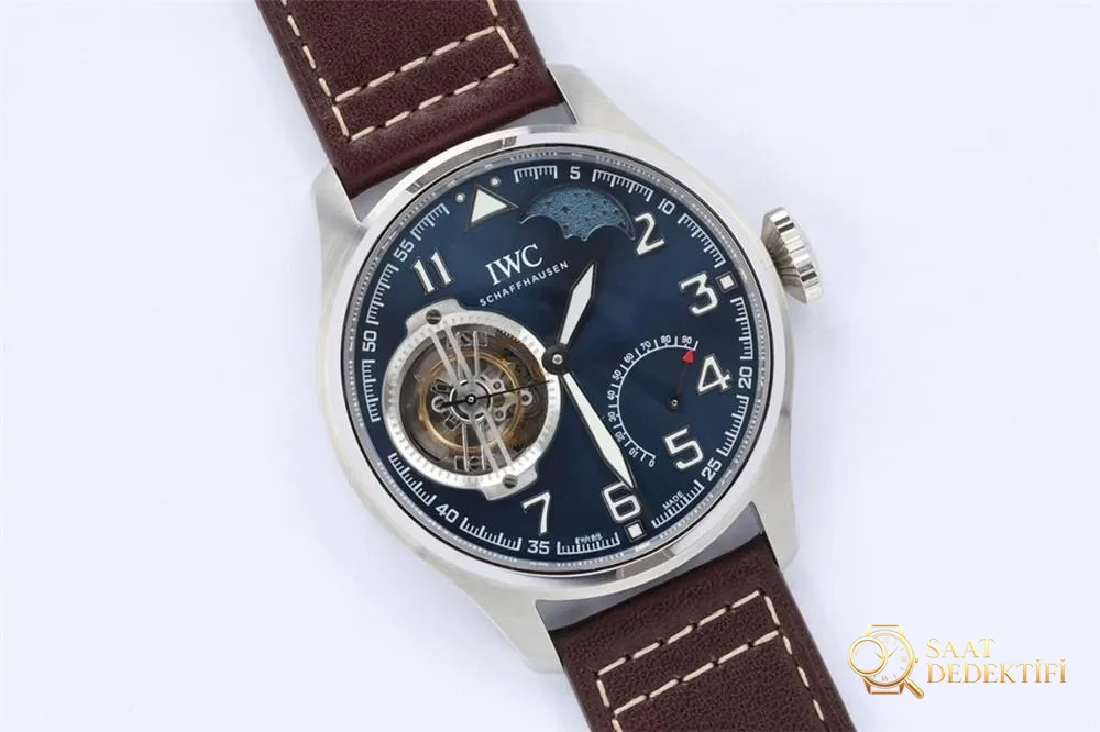BBR Factory IWC Küçük Prens Pilot serisi IW590302 tourbillon replika saat - Makro Kadran ve İndeks İşçiliği
