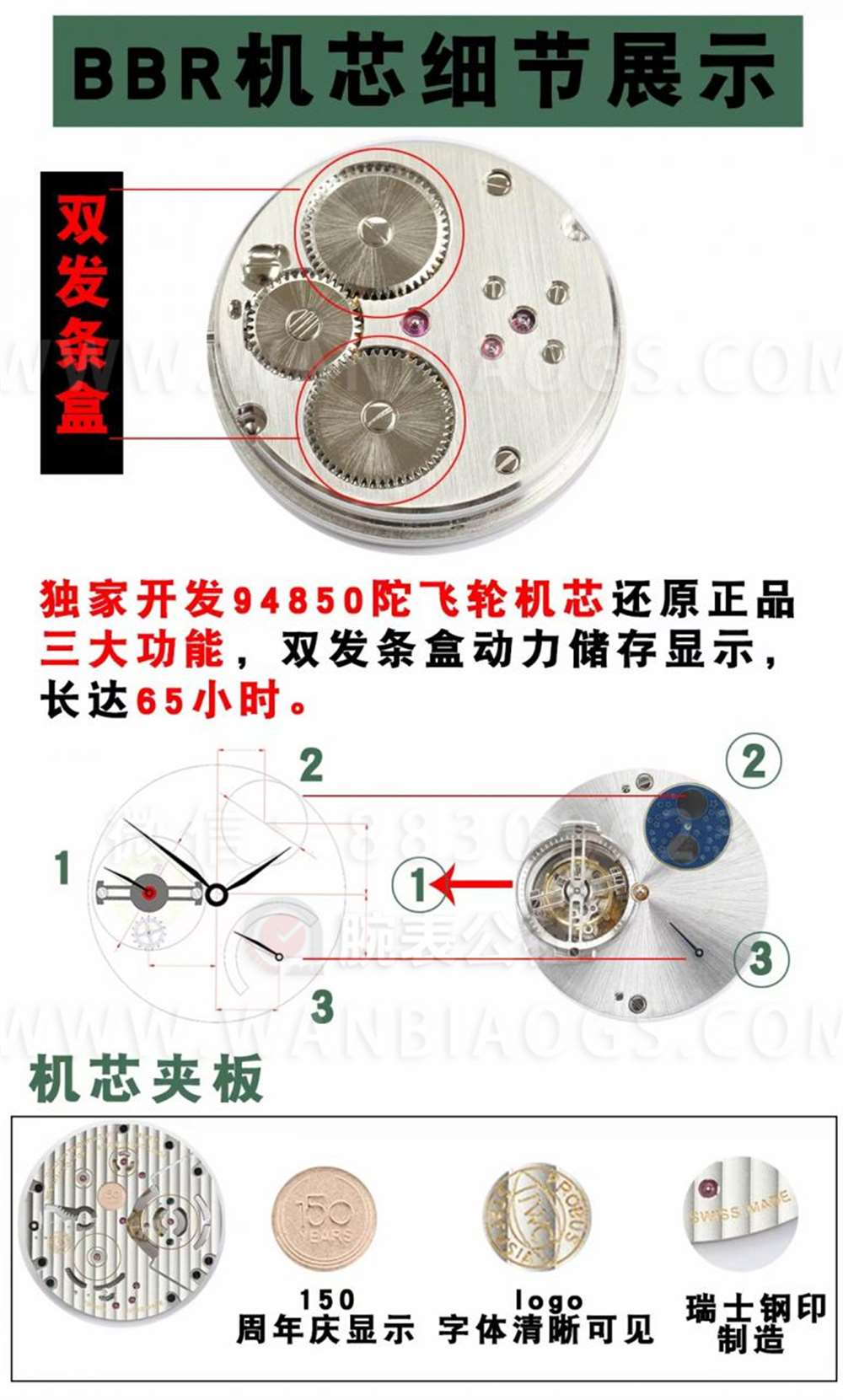 BBR Factory IWC Sabit Güç Tourbillon Saat Detaylı İncelemesi — 6. fotoğraf