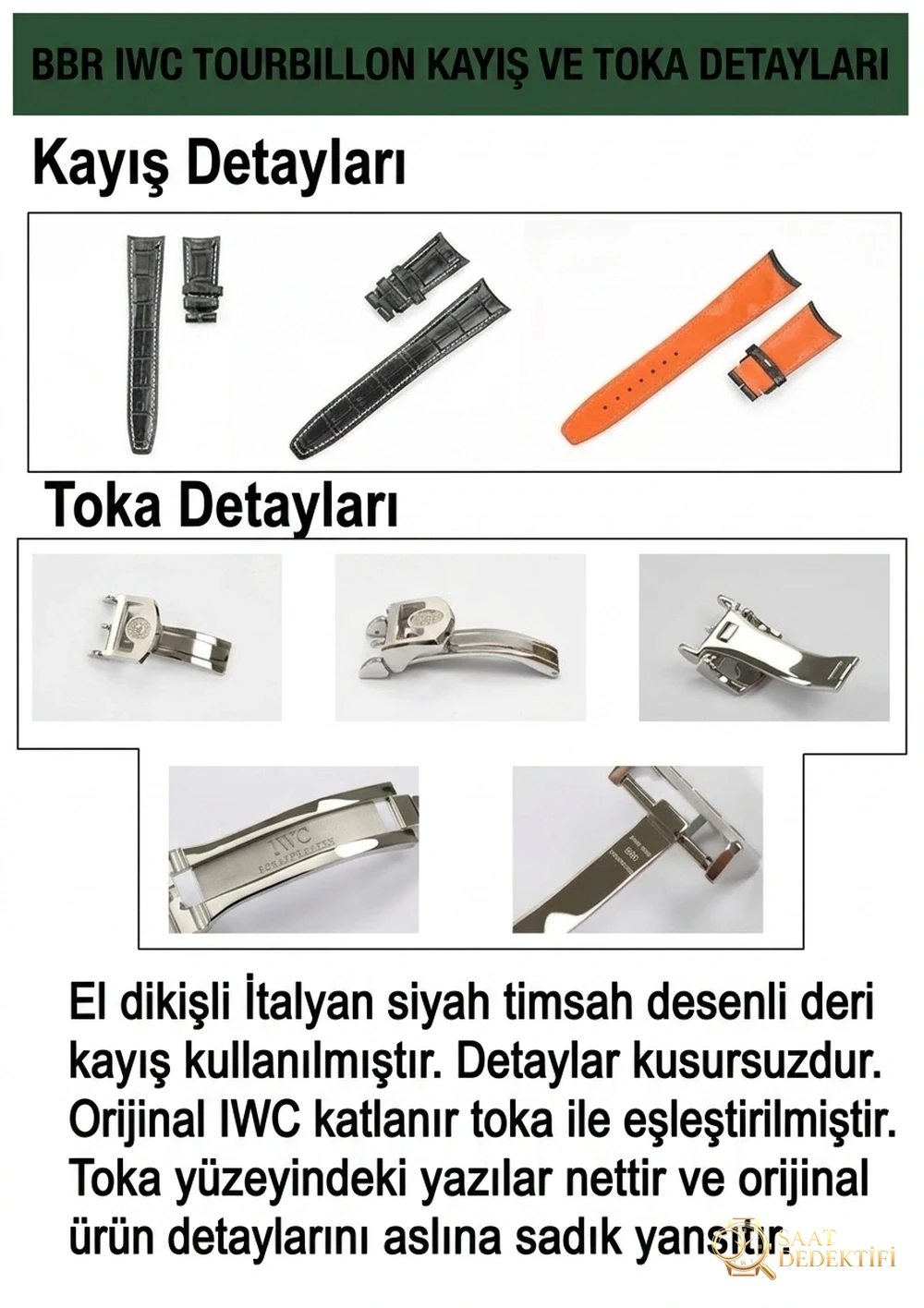 BBR Factory IWC Sabit Güç Tourbillon Saat Detaylı İncelemesi - Klips Kilidi ve Lazer Damgalar