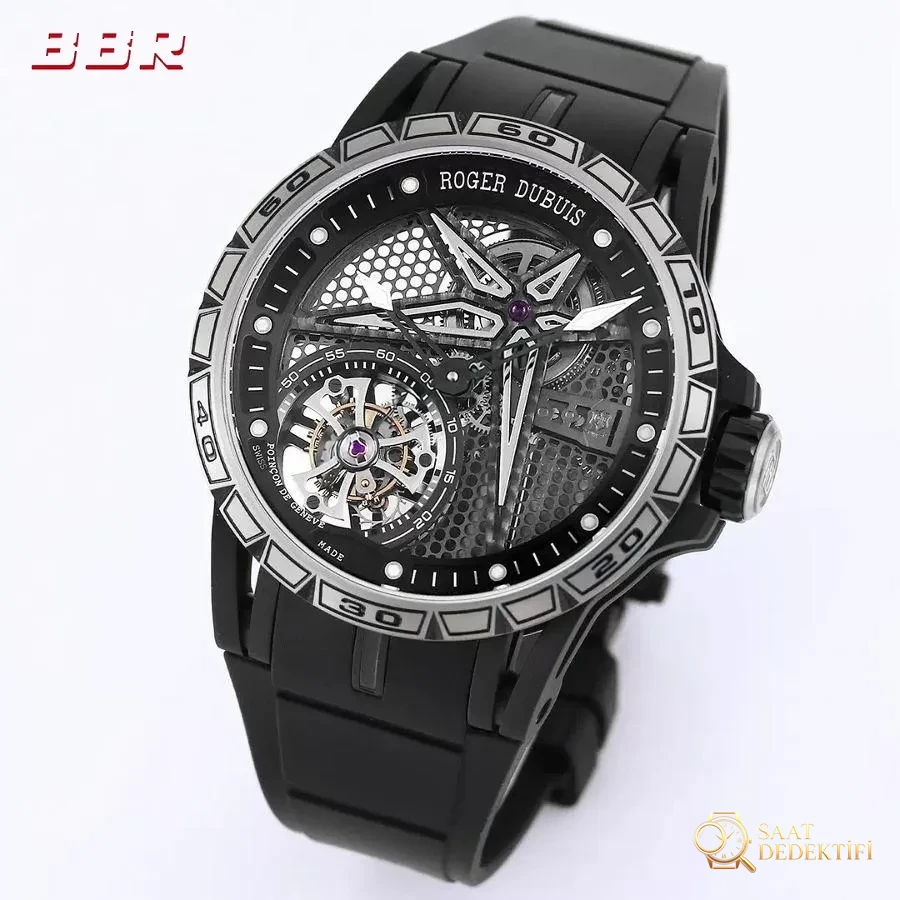 BBR Factory RD Roger Dubuis Excalibur Serisi RDDBEX0815 Tourbillon Kol Saati - Kasa Profili ve Kurma Kolu İncelemesi