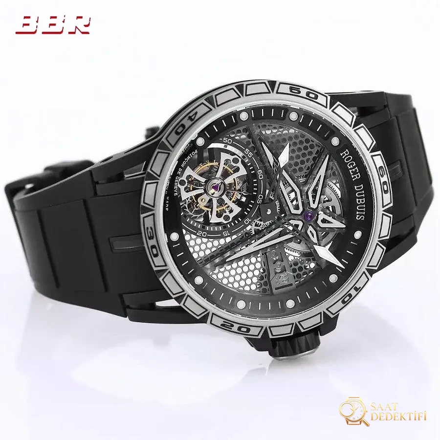 BBR Factory RD Roger Dubuis Excalibur Serisi RDDBEX0815 Tourbillon Kol Saati - Makro Kadran ve İndeks İşçiliği
