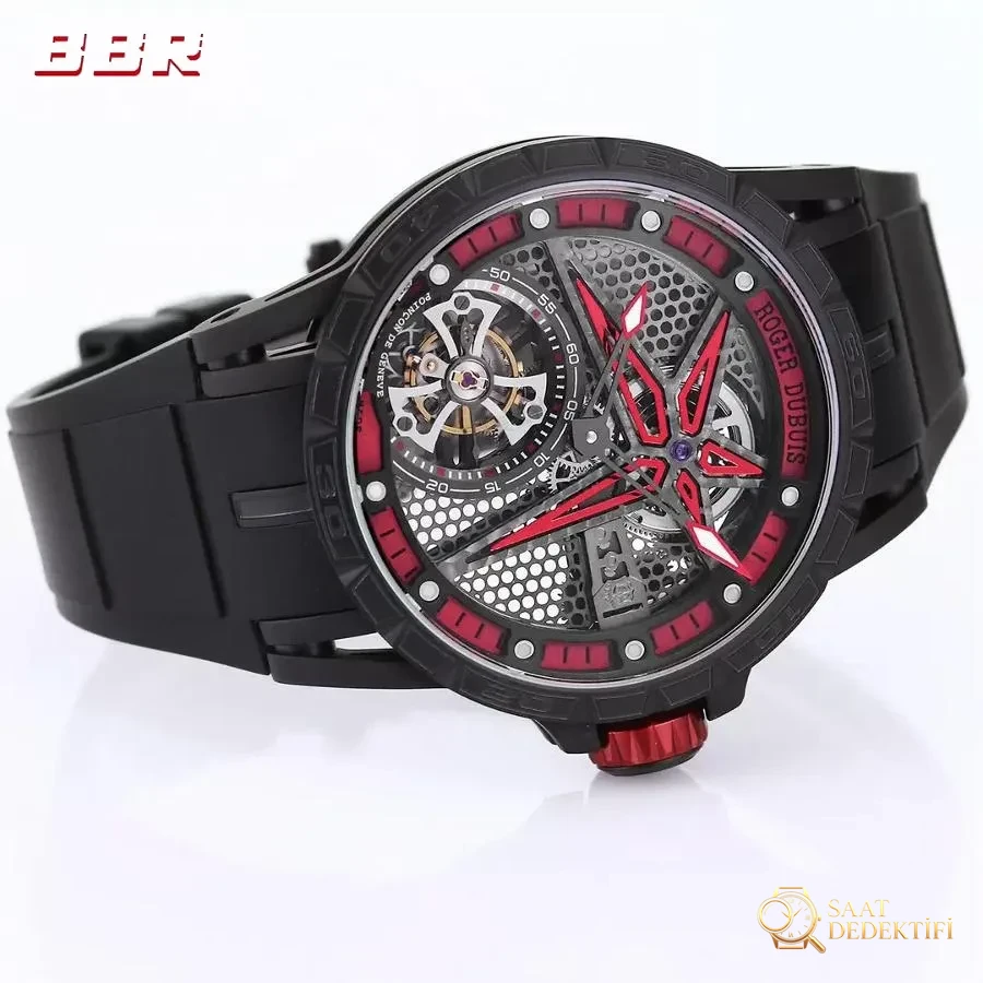 BBR Factory RD Roger Dubuis Excalibur Serisi RDDBEX0817 Tourbillon Kol Saati - Makro Kadran ve İndeks İşçiliği