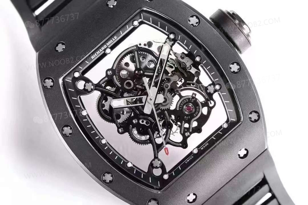 BBR Factory Richard Mille RM055 Siyah Seramik, Entegre Mekanizma, Balans Çarkı Gerçekten Hareketli — 4. fotoğraf
