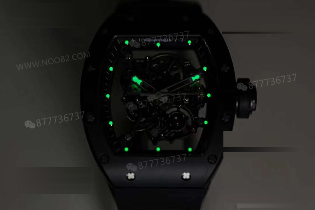 BBR Factory Richard Mille RM055 Siyah Seramik, Entegre Mekanizma, Balans Çarkı Gerçekten Hareketli — 10. fotoğraf