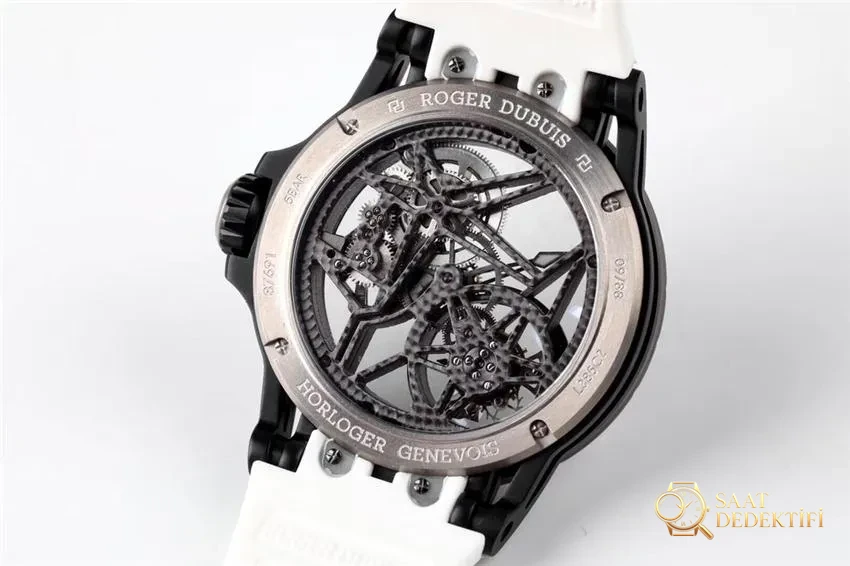 BBR Factory Roger Dubuis 0549 Titanyum Tourbillon 2020 Yeni Model Saat İncelemesi - Mekanizma Zemberek ve Balans Detayı