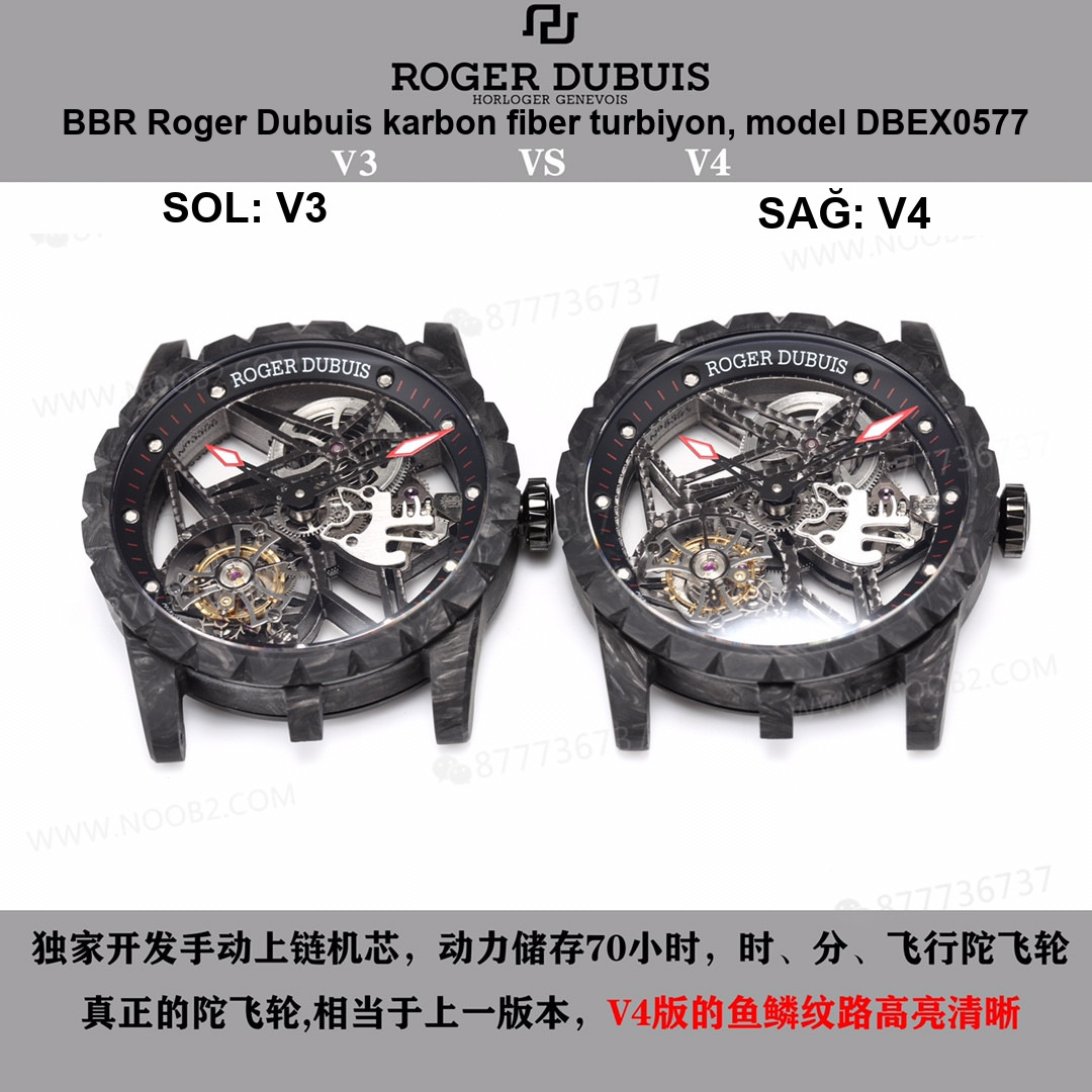 BBR Factory Roger Dubuis 0577 Tourbillon V4 sürümünde neler geliştirildi? — 3. fotoğraf