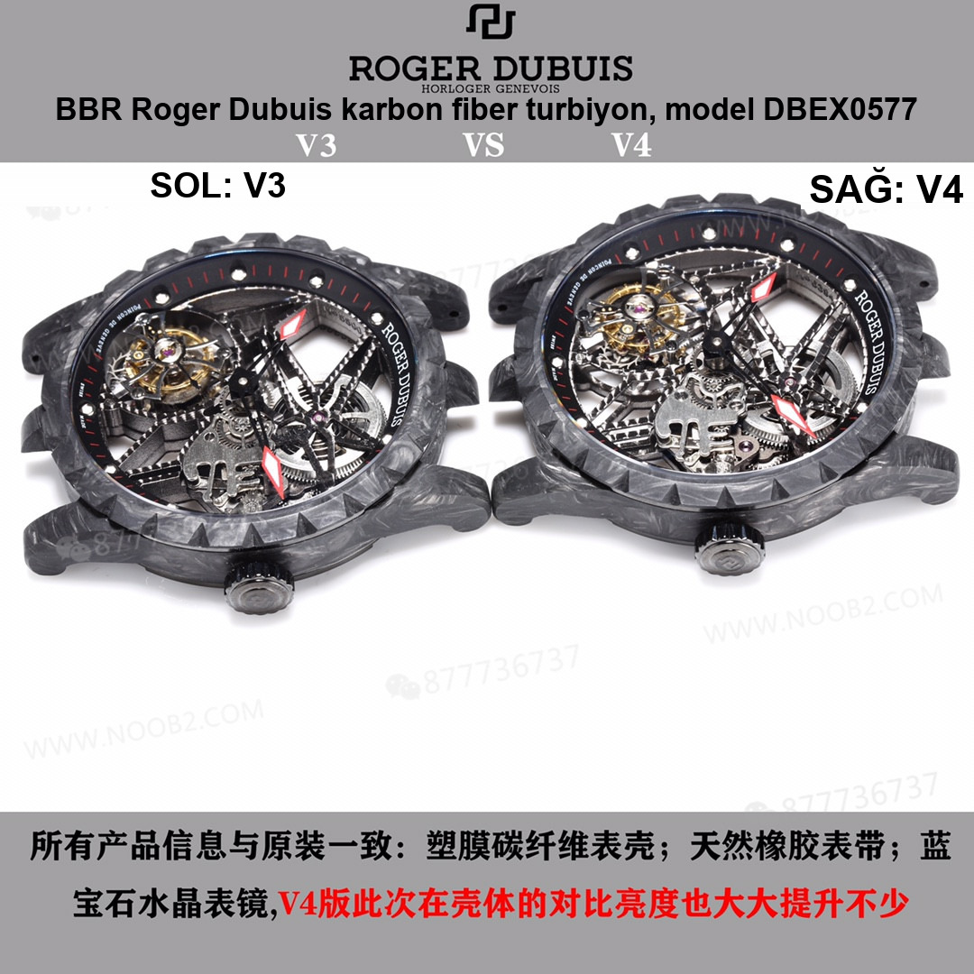 BBR Factory Roger Dubuis 0577 Tourbillon V4 sürümünde neler geliştirildi? — 4. fotoğraf
