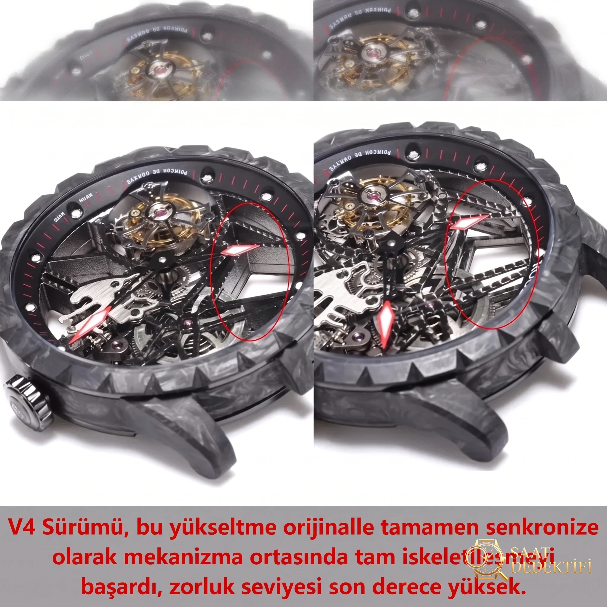 BBR Factory Roger Dubuis 0577 Tourbillon V4 sürümünde neler geliştirildi? - Bilezik, Toka ve Klips Mekanizması