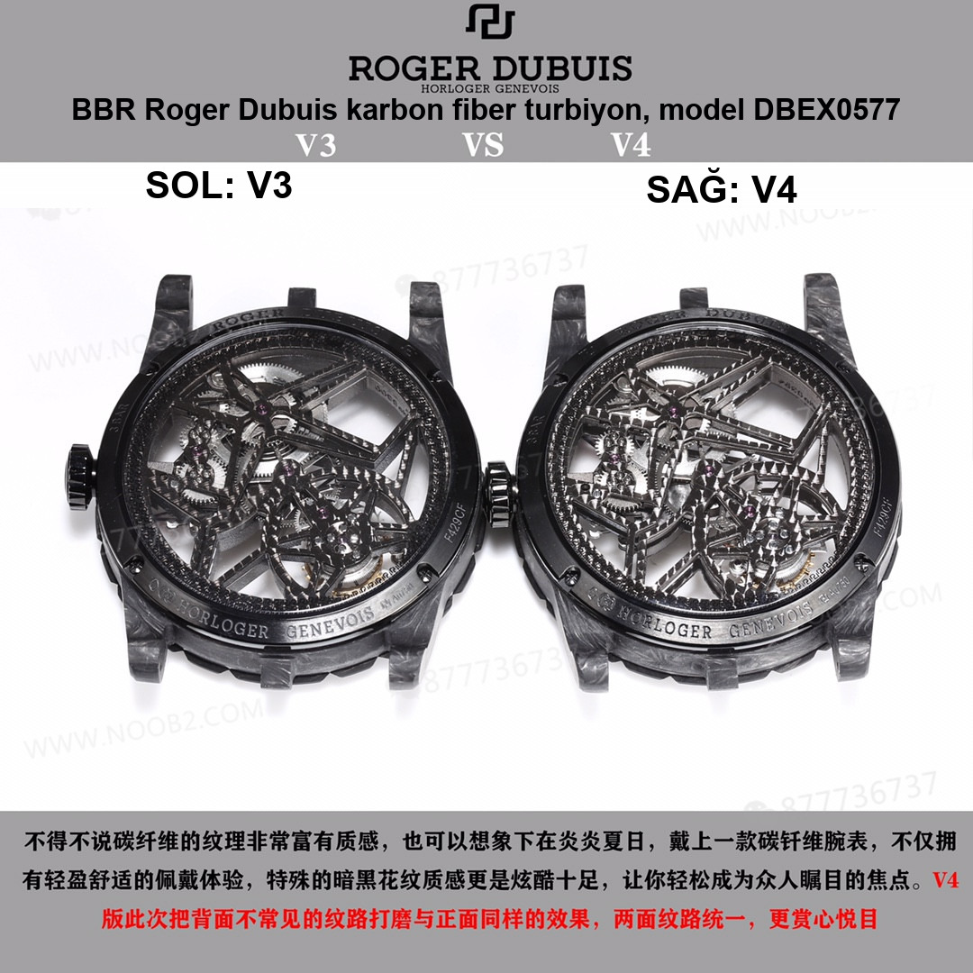 BBR Factory Roger Dubuis 0577 Tourbillon V4 sürümünde neler geliştirildi? — 7. fotoğraf