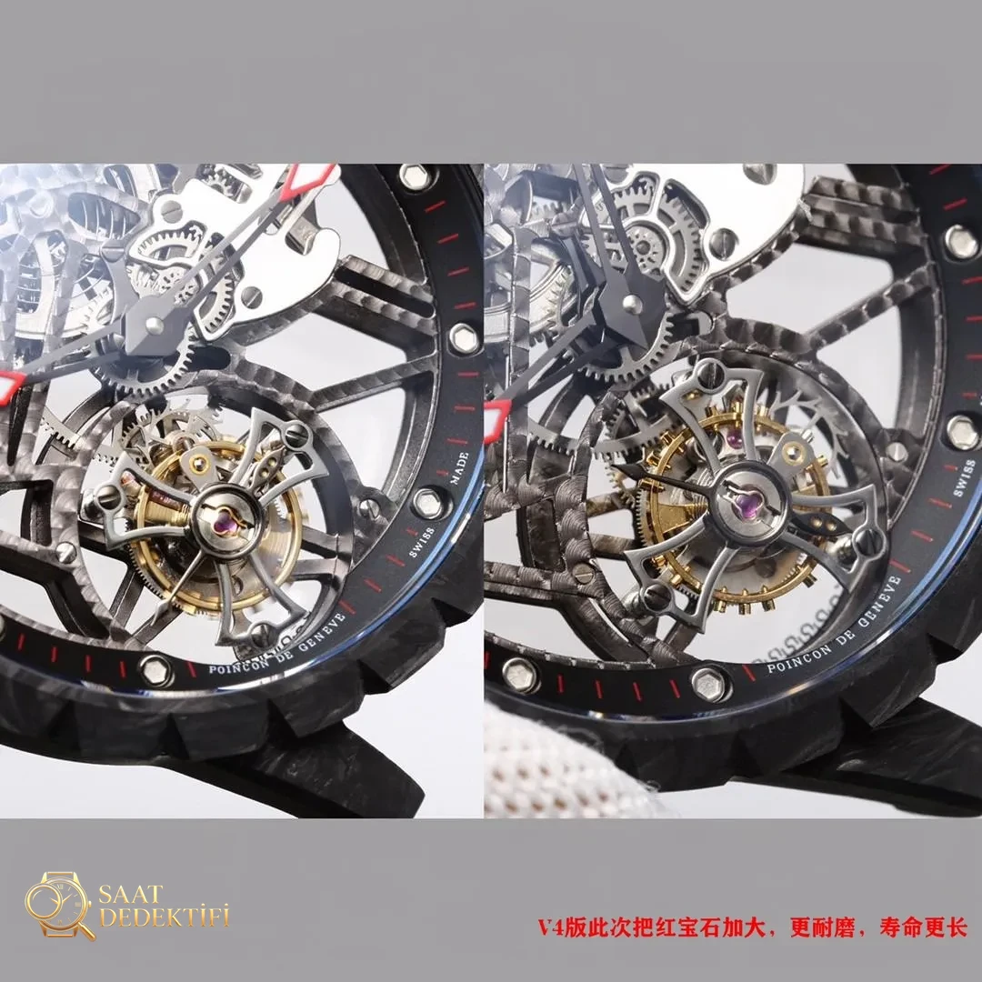 BBR Factory Roger Dubuis 0577 Tourbillon V4 sürümünde neler geliştirildi? - Bilekte Duruş ve Kasa Orantısı