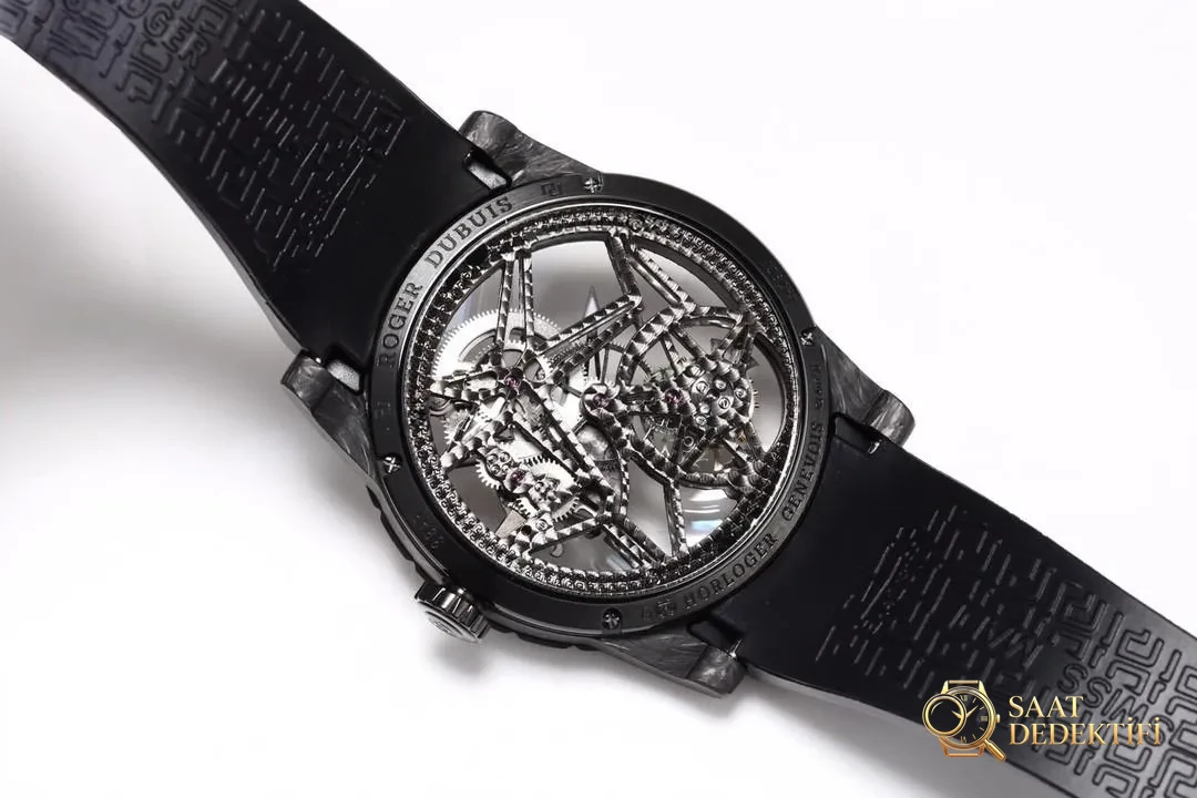BBR Factory Roger Dubuis 0577 Tourbillon V4 sürümünde neler geliştirildi? - Mekanizma Çark Dizilimi ve Taş Yatakları