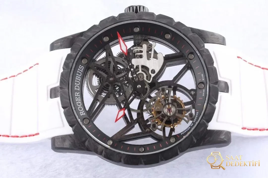 BBR Factory Roger Dubuis Excalibur DBEX0577 tourbillon karbon fiber saat - Bilezik, Toka ve Klips Mekanizması
