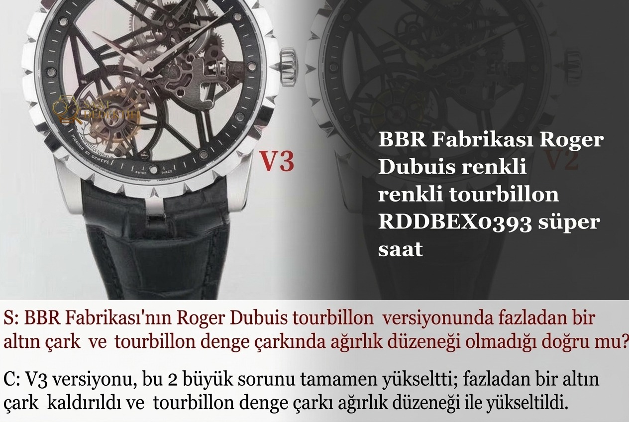 BBR Factory Roger Dubuis Renkli Tourbillon Kasa ve Kadran İşçiliği İncelemesi - ön görünüm