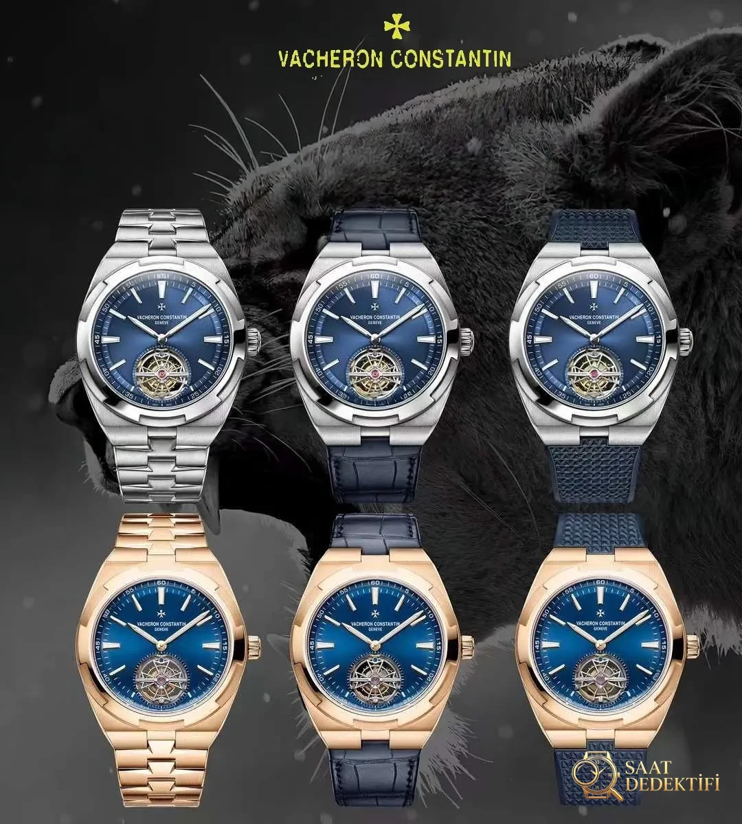 BBR Factory Vacheron Constantin Overseas Tourbillon Replika Saat - Klips Kilidi ve Lazer Damgalar