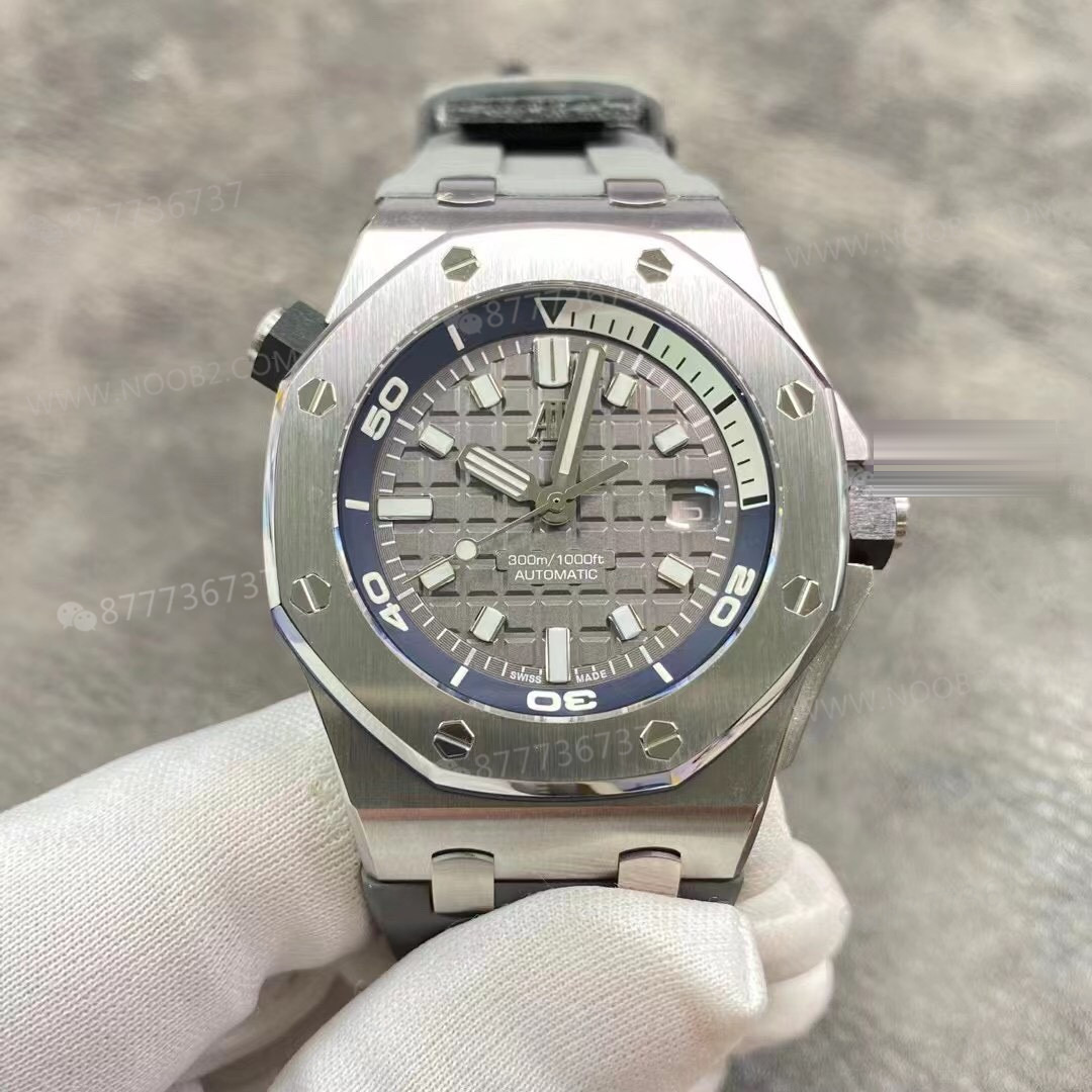 BF Factory Audemars Piguet AP15720 gri/mavi/yeşil kadranlı yeni replika saat — 4. fotoğraf