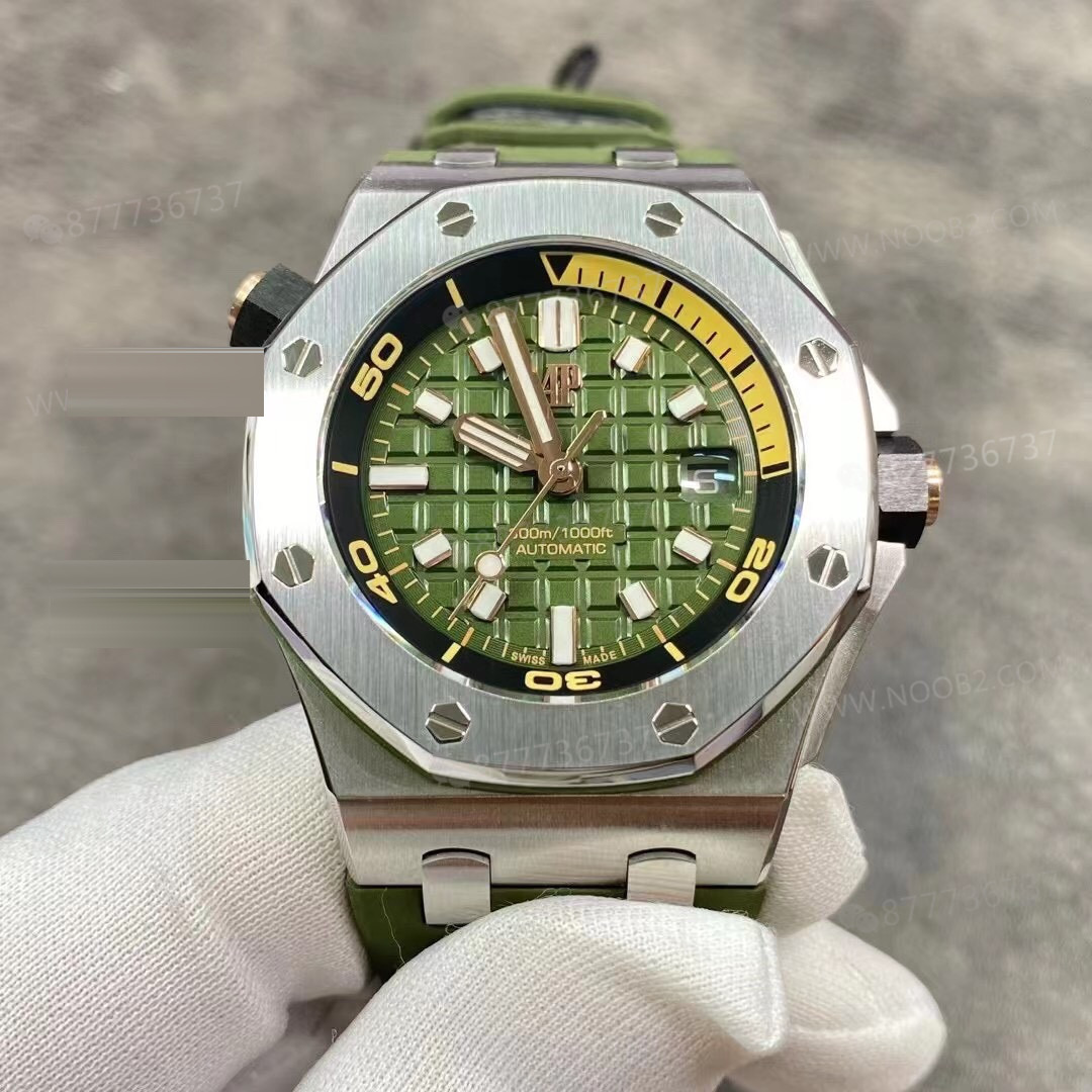 BF Factory Audemars Piguet AP15720 gri/mavi/yeşil kadranlı yeni replika saat — 6. fotoğraf
