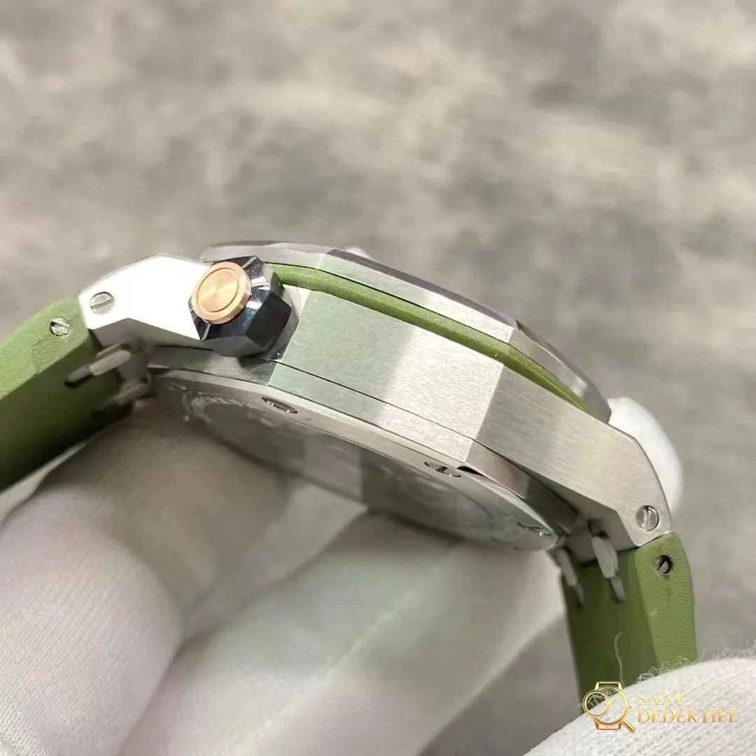 BF Factory Audemars Piguet AP15720 gri/mavi/yeşil kadranlı yeni replika saat - Toka İçi Mikro Ayar Mekanizması