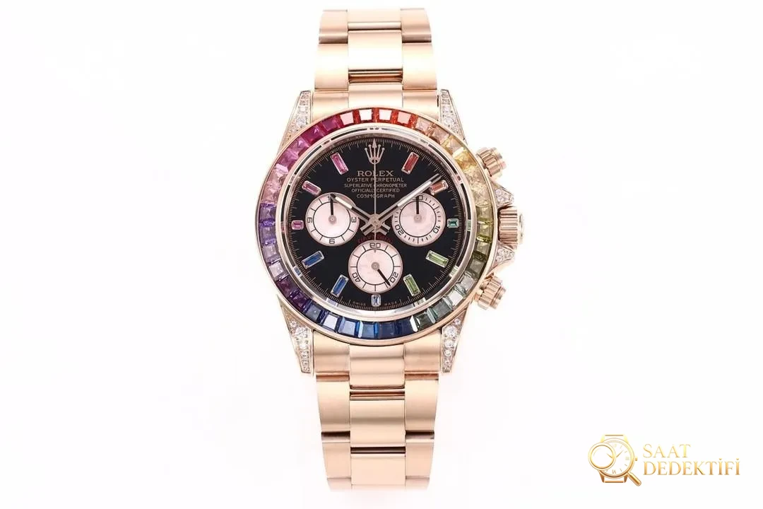 BL Factory Rolex Rainbow Daytona replikası nasıl? - Kadran Detayı ve Bezel İşçiliği