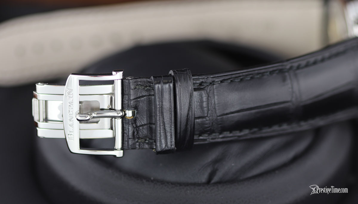 Blancpain siyah alligator deri kayış