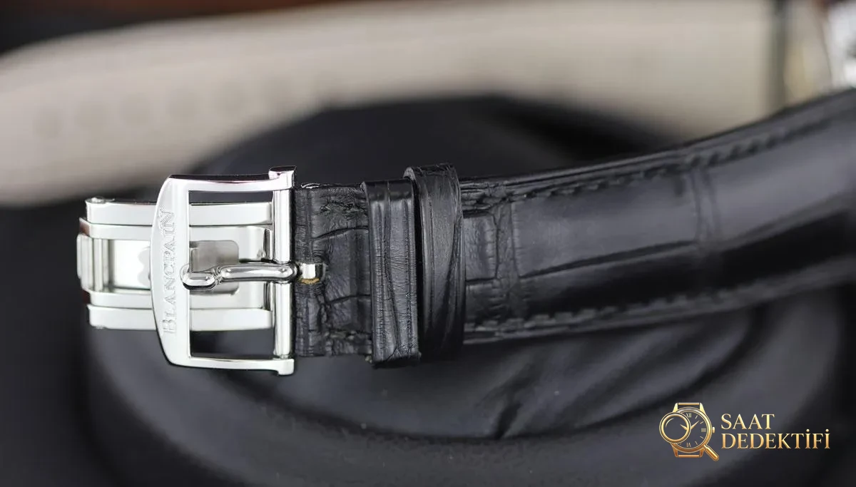 Blancpain siyah alligator deri kayış