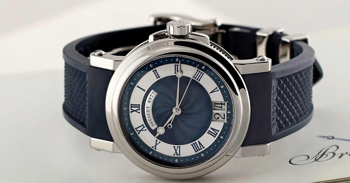 Breguet Marine Automatic Mavi Kadran Mavi Kauçuk Kayış