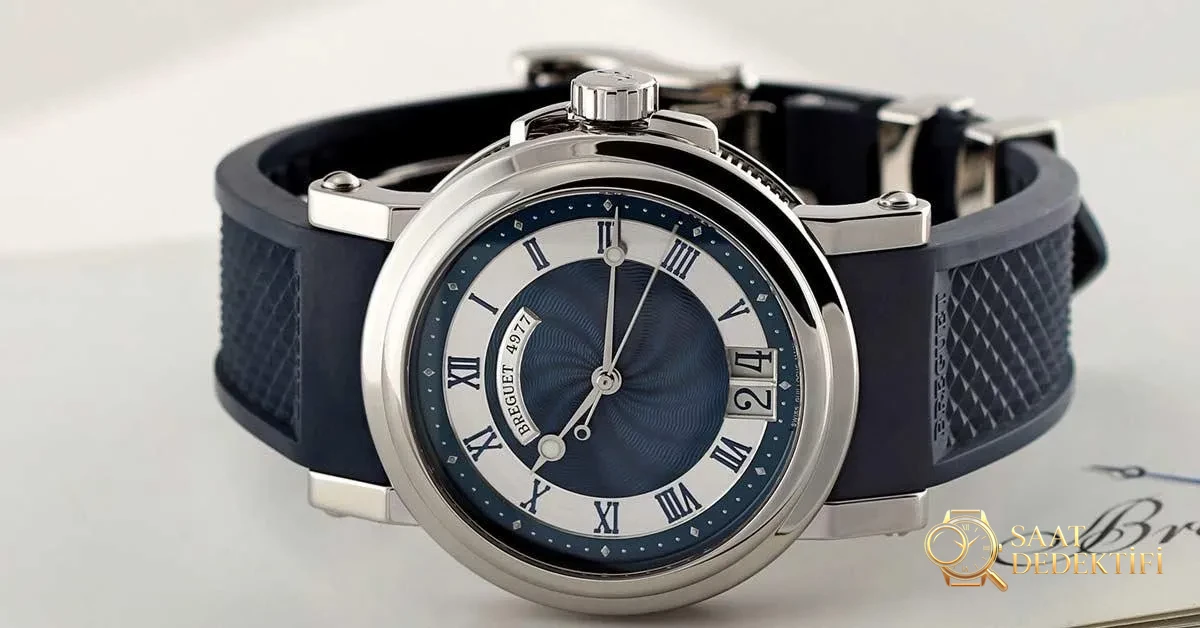 Breguet Marine Automatic Mavi Kadran Mavi Kauçuk Kayış