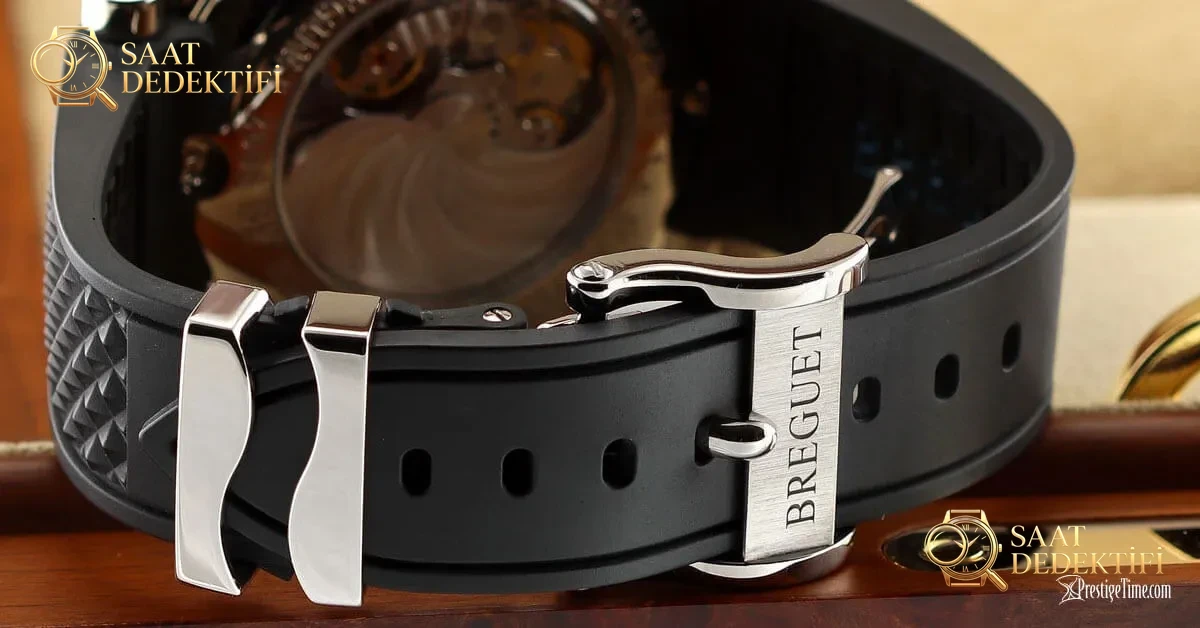Breguet Marine Royal Alarm Kauçuk Kayış Kapama Tokası Closed