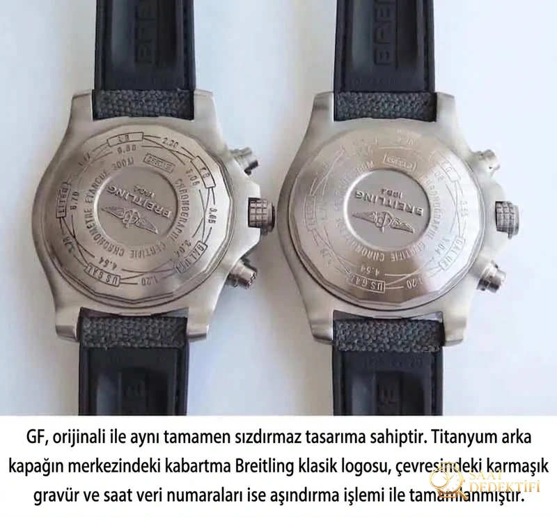 Breitling Avenger orijinal ile detaylı görünüm karşılaştırması - Bilezik, Toka ve Klips Mekanizması