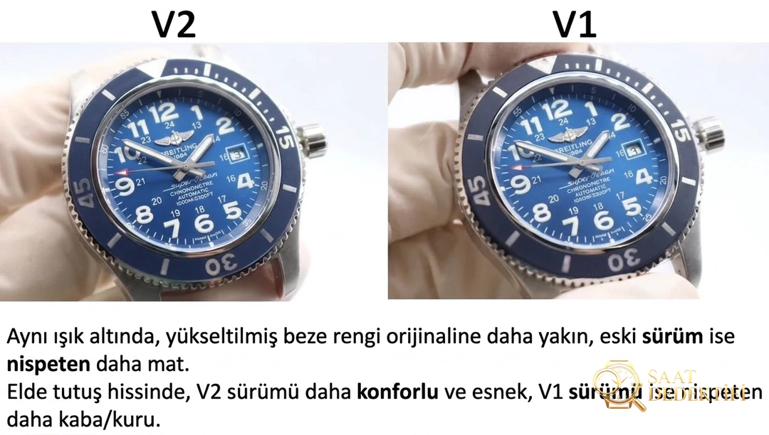 Breitling Superocean II Serisi Saat V1 V2 Karşılaştırması - Makro Kadran ve İndeks İşçiliği