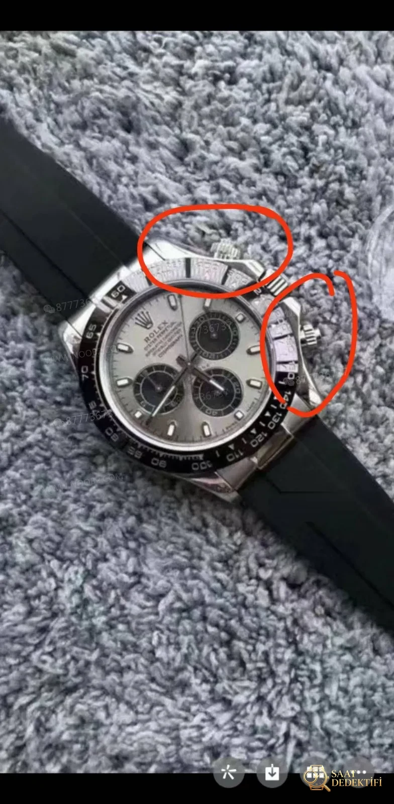 BT Factory Rolex Daytona 4130 mekanizma: gri kauçuk Daytona, beyaz altın Daytona, sarı altın Daytona nasıl seçilir? - Arka Kapak ve Mekanizma Detayı