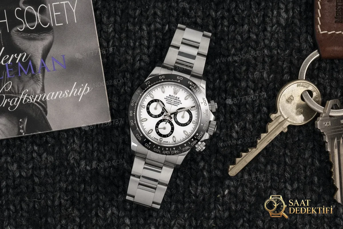 BT Factory Rolex Daytona 4130 mekanizmasının detaylı incelemesi; Clean ve N Factory ile karşılaştırma, hangisini seçmeli? - Kadran Detayı ve Bezel İşçiliği