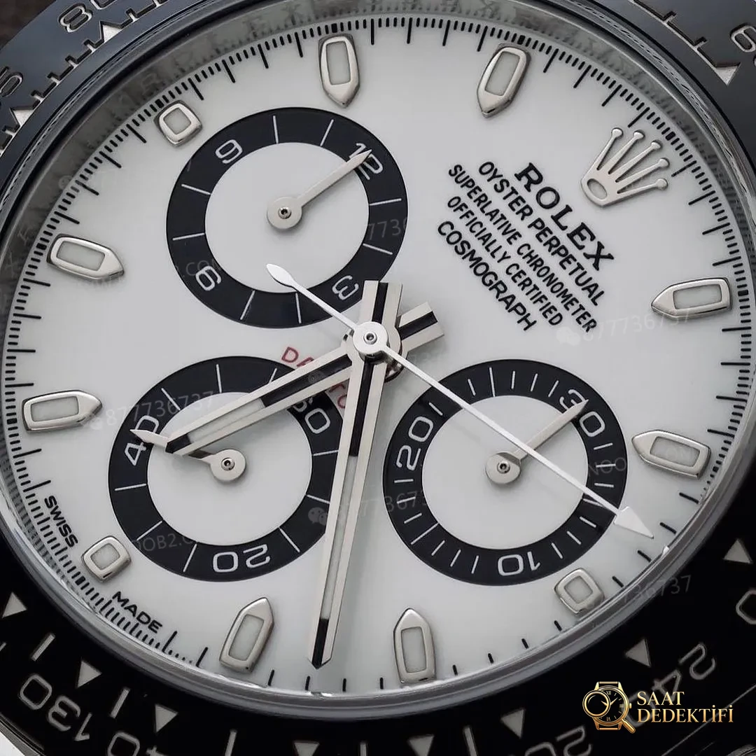 BT Factory Rolex Daytona 4130 mekanizmasının detaylı incelemesi; Clean ve N Factory ile karşılaştırma, hangisini seçmeli? - Makro Kadran ve İndeks İşçiliği