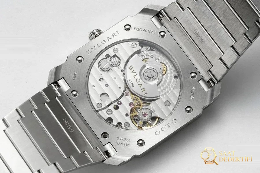 BV Factory Bvlgari Octo Finissimo serisi (siyah kadran) ultra ince kol saati incelemesi - Klips Kilidi ve Lazer Damgalar